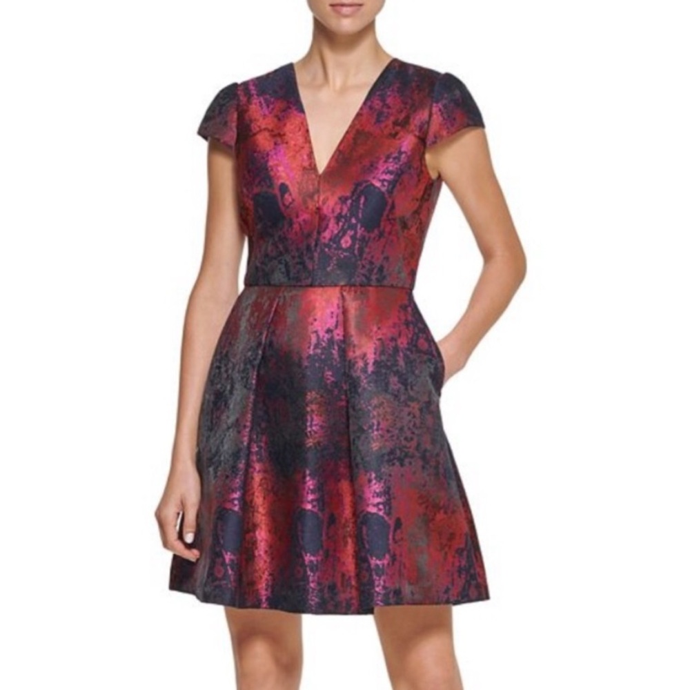 Vince Camuto cap sleeve dress with pockets
